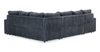 Winston 3-Piece Left-Facing Fabric Sleeper Sectional with Storage Chaise – Slate | Sofa-lit sectionnel de gauche Winston 3 pièces en tissu avec fauteuil long de rangement - ardoise