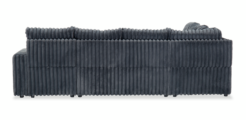 Winston 3-Piece Right-Facing Fabric Sleeper Sectional with Storage Chaise – Slate