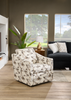 Made in Canada Sofa Lab Customizable Swivel 32" Fabric Accent Chair – Stormy Accent Fabric | Fauteuil d’appoint pivotant personnalisable de Sofa Lab de 32 po fabriqué au Canada en tissu - tissu décoratif Stormy