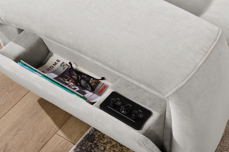 Shaquille O’Neal Home Legacy 6-Piece Power Reclining Sectional with Shaq-o-pedic Comfort - Grey 
