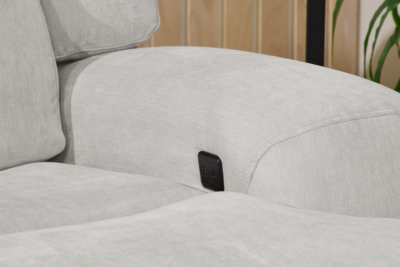 Shaquille O’Neal Home Legacy 6-Piece Power Reclining Sectional with Shaq-o-pedic Comfort - Grey 