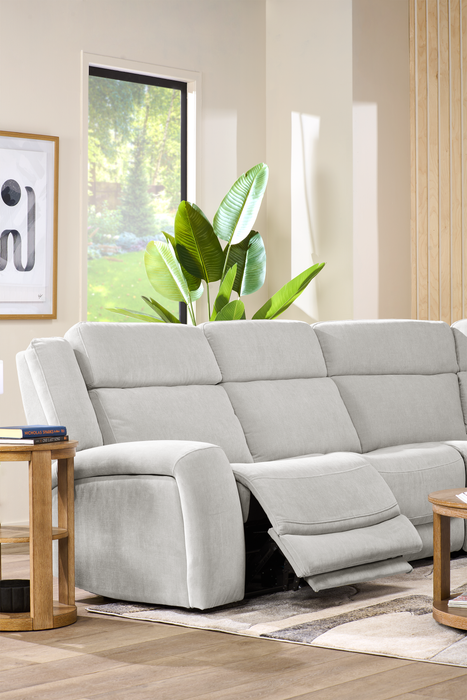 Shaquille O’Neal Home Legacy 6-Piece Power Reclining Sectional with Shaq-o-pedic Comfort - Grey 