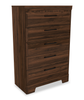 Yorkdale Bedroom Chest of Drawers, 5-Drawer, 31.1"W x 47.4"H, Made in Canada – Walnut Brown | Commode verticale Yorkdale de 31,1 po (L) x 47,4 po (H) à 5 tiroirs pour la chambre à coucher, fabriquée au Canada - brun noyer