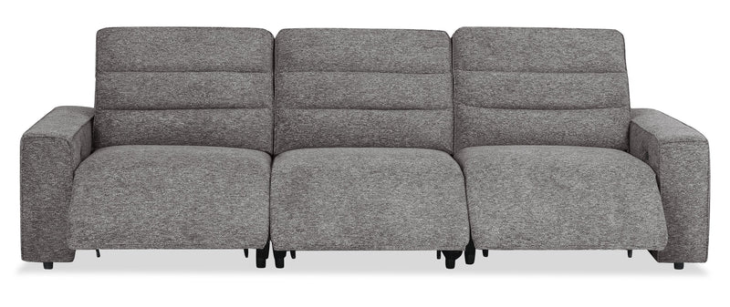 Shaquille O’Neal Home Prestige 3-Piece Power Reclining Sofa – Grey 
