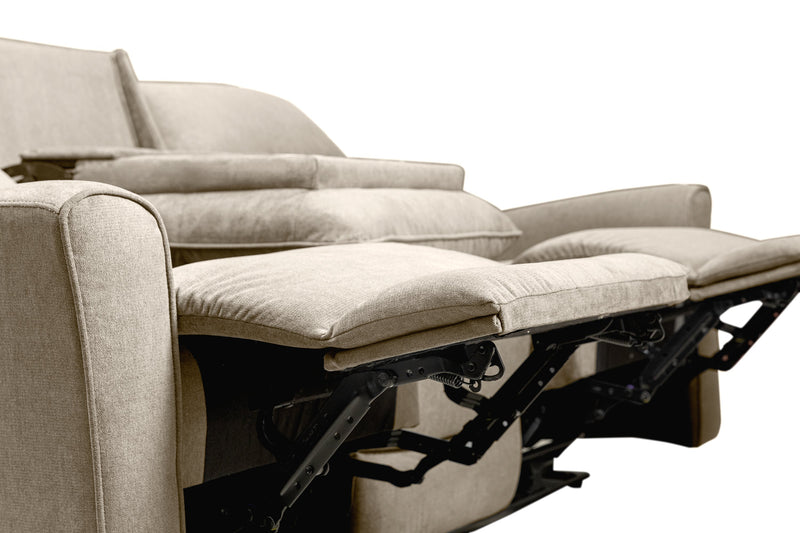 Quest 82.5\" Chenille Fabric Power Reclining Sofa - Cobblestone