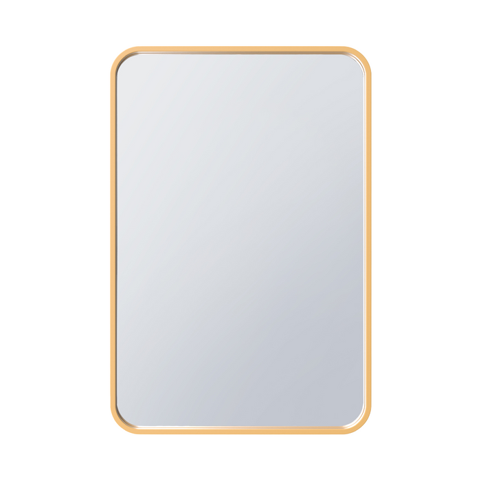 Arcus 24\" X 36\" Hand Crafted Rectangular Round Mirror - Gold