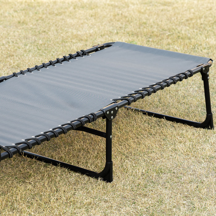 Outsunny Folding Lounge Chair, Reclining Tanning Chair With Adjustable Back