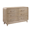 Sasha Bedroom 6-Drawer Dresser, 62\"W x 38\"H - Natural Oak Brown
