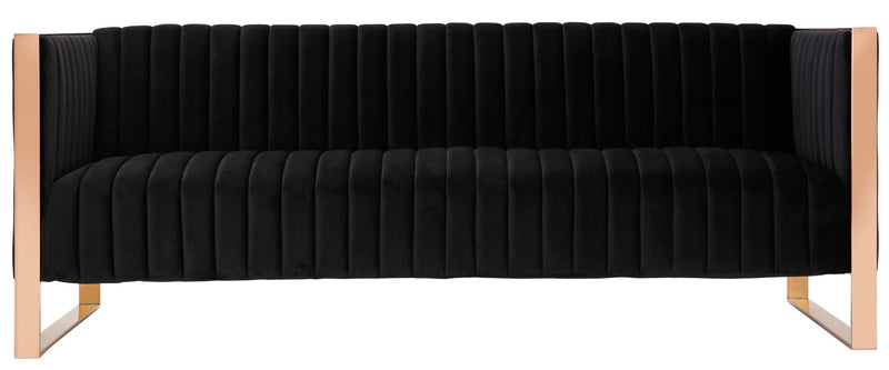 Manhattan Comfort Trillium 83.07\" Sofa - Black & Gold