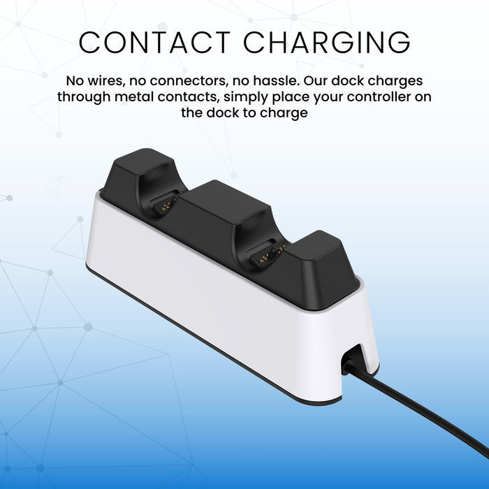 Surge PS5 Dual Controller Charging Dock - White