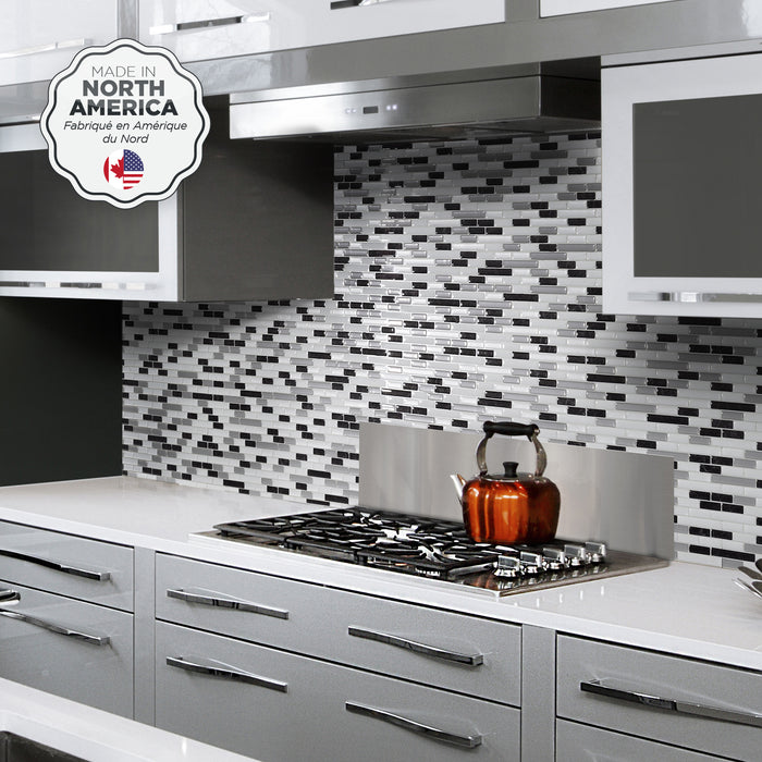 Smart Tiles Peel and Stick 4-Sheet 10 x 9 Backsplash - Muretto Alaska