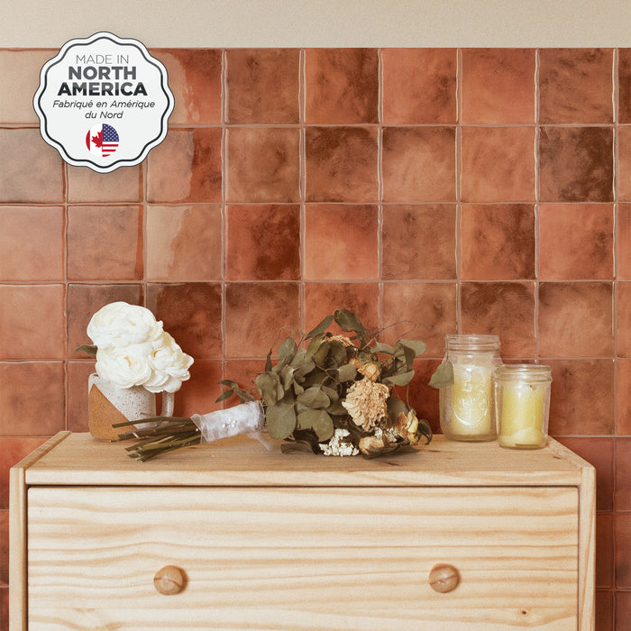 Smart Tiles Peel and Stick 4-Sheet 9 x 9 Backsplash - Zellige Safi