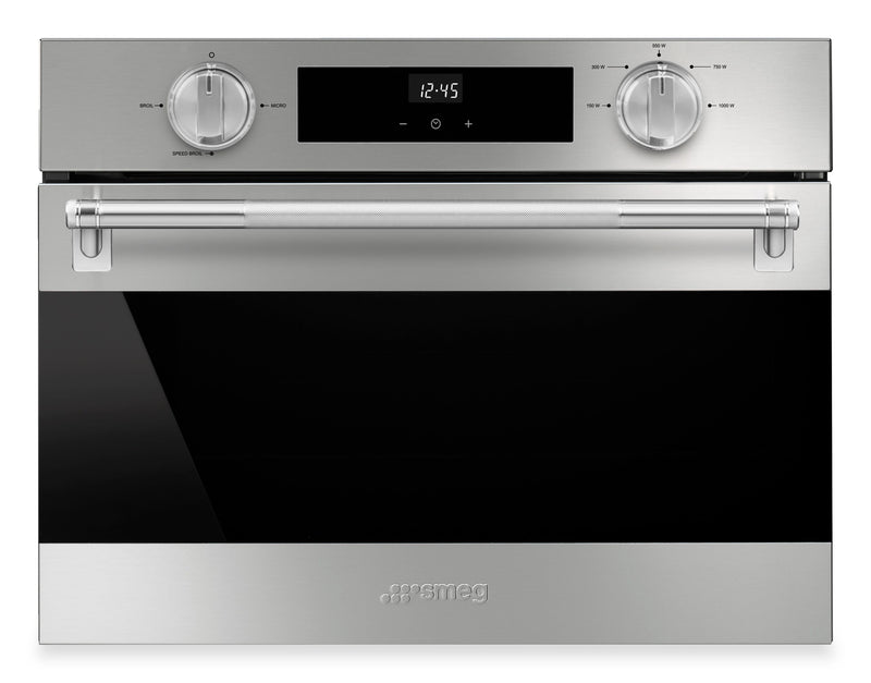 Smeg 24” Built-In Compact Electric Microwave - SOCU2300MX