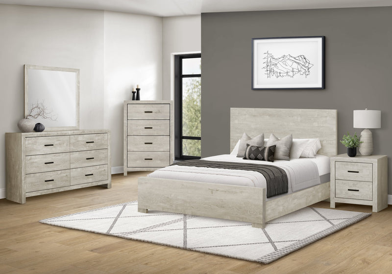 Soren Bedside 2-Drawer Nightstand, 22\"W x 24\"H - Bleached Oak