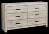 Soren Bedroom 6-Drawer Dresser, 59"W x 33"H - Bleached Oak