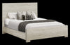 Soren Panel Bed with Headboard & Frame, Bleached Oak - Queen Size