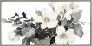 Neutral Bouquet Framed Acrylic Painting - 32.375