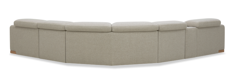 Balance 6-Piece Power Reclining Sectional with Power Headrests - Ginger