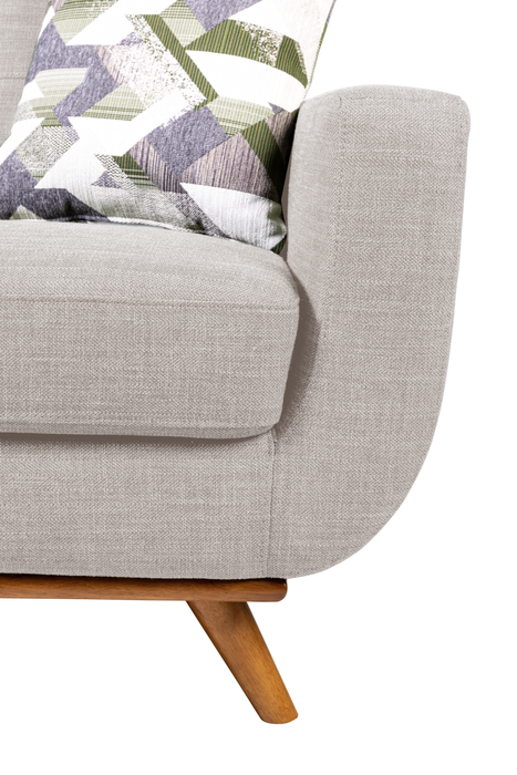 Kort & Co. Freeman 2-Piece Left-Facing Sectional with Wood Legs – Dove White