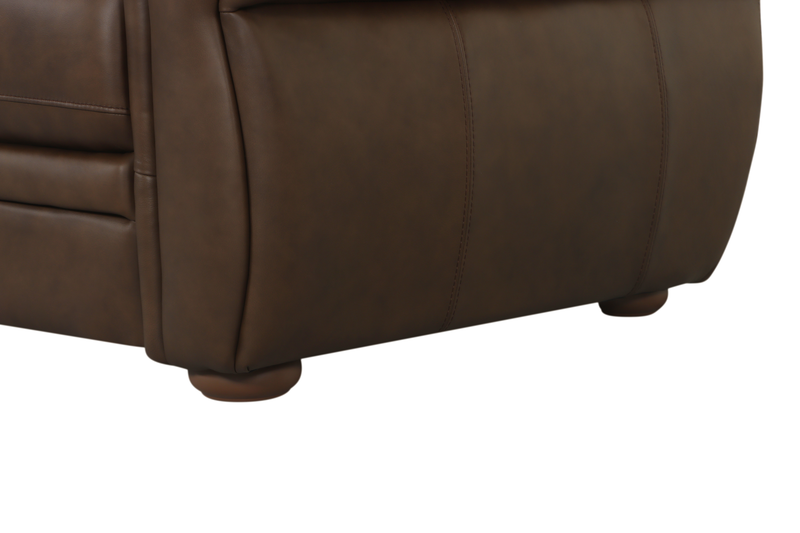 Porto 66\" Traditional Genuine Leather Loveseat - Chocolate