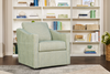Made in Canada Sofa Lab Customizable Swivel 32" Fabric Accent Chair – Peacock Accent Fabric | Fauteuil d’appoint pivotant personnalisable de Sofa Lab de 32 po fabriqué au Canada en tissu - tissu décoratif Peacock