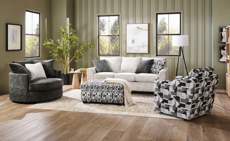 Made in Canada Customizable Sofa Lab Trunk 39\" Fabric Storage Ottoman – Noir Accent Fabric