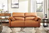 Momento 90" Genuine Leather Power Reclining Sofa – Caramel | Sofa à inclinaison électrique Momento de 90 po en cuir véritable - caramel
