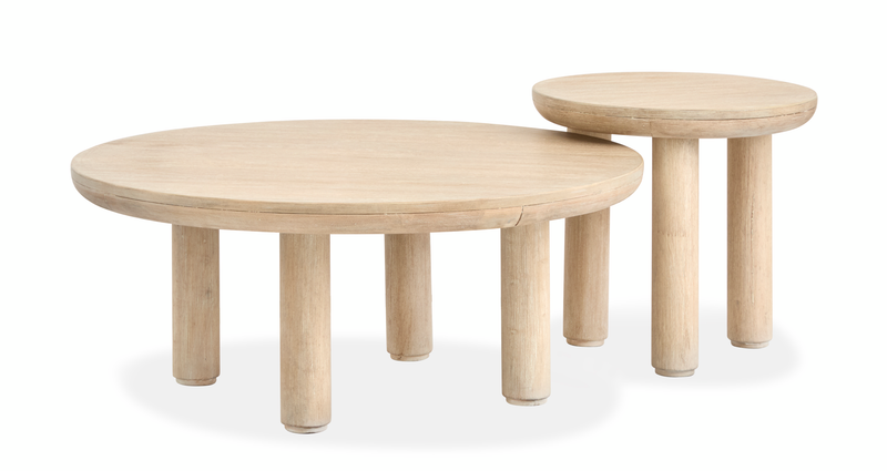 Adelaide 2-Pack Nesting Round Accent Tables - Sanibel Brown