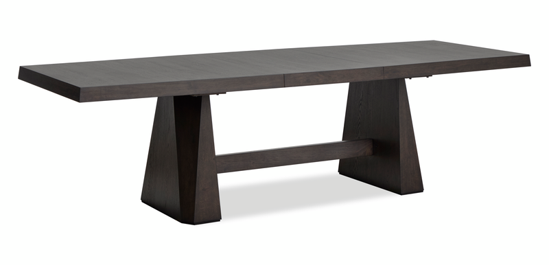 Arden Dining Extension Table with Trestle Base, 84-108\"W - Espresso Brown