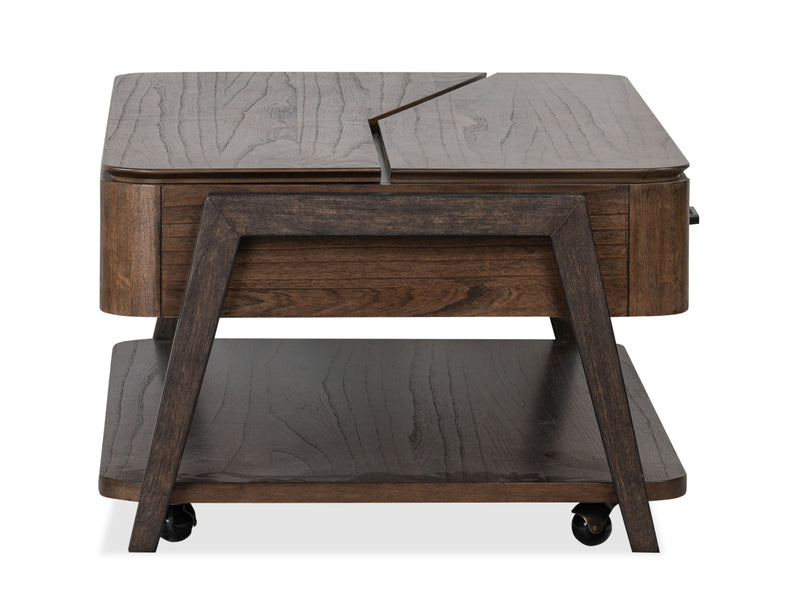 Camdale 52.5\" Lift and Flip Top Coffee Table with Storage - Chocolate