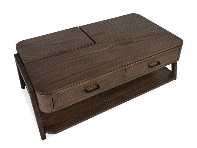 Camdale 52.5\" Lift and Flip Top Coffee Table with Storage - Chocolate