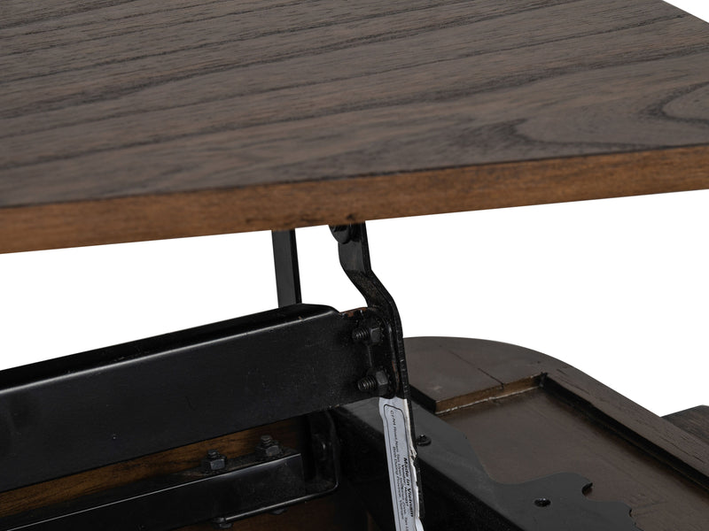 Camdale 52.5\" Lift and Flip Top Coffee Table with Storage - Chocolate