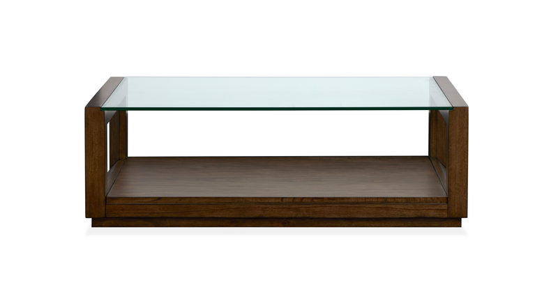 Drover 52\" Coffee Table with Storage and Casters - Cinnamon 