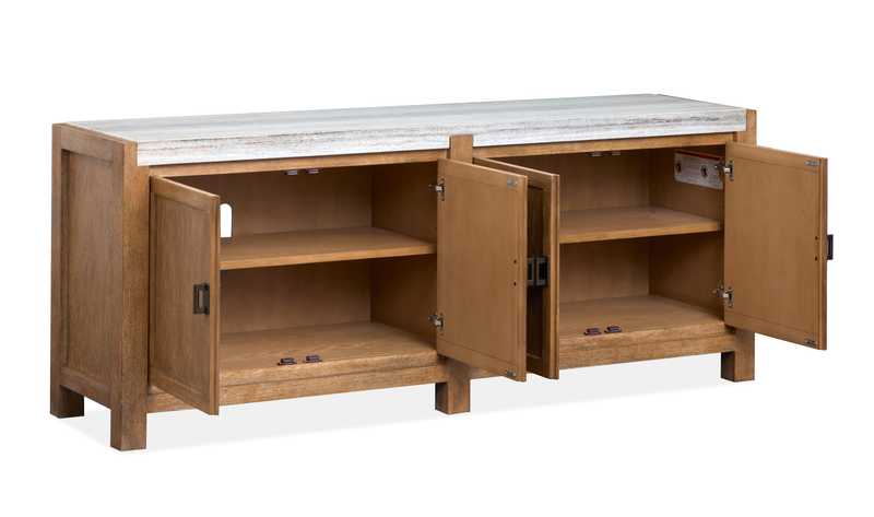 Grafton 70\" Hallway Console with Marble Top - Sierra Brown