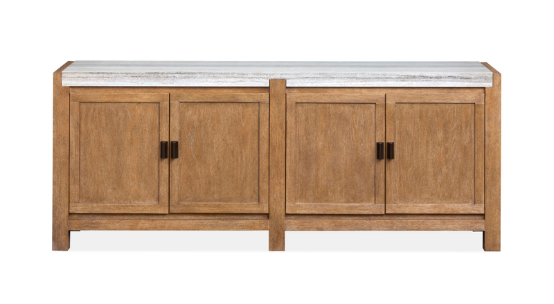 Grafton 70\" Hallway Console with Marble Top - Sierra Brown