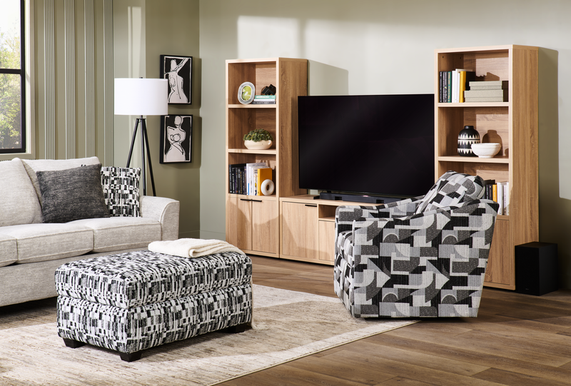 Noren 115\" 3-Piece Entertainment Centre with Storage for TVs up to 70\"- Light Oak