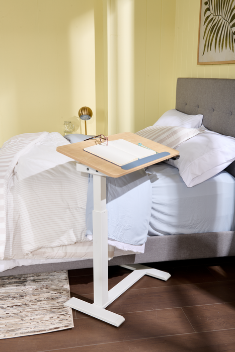 Aaron 26.77\" Portable Lift-Top Office Desk with Adjustable Height - Oak