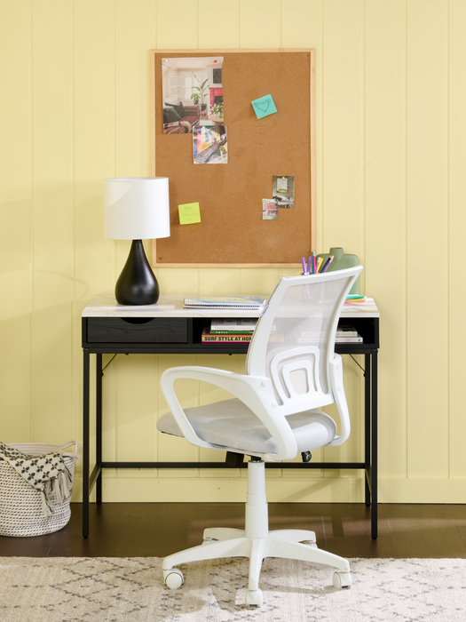 Sealy® Raven 25.2” Adjustable Ergonomic Office Chair with Mesh Padding - White