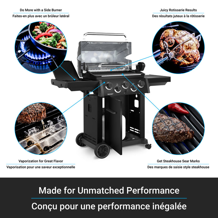 Broil King Signet 390 Shadow 3-Burner 40,000-BTU Propane Gas BBQ - 844184 Grill