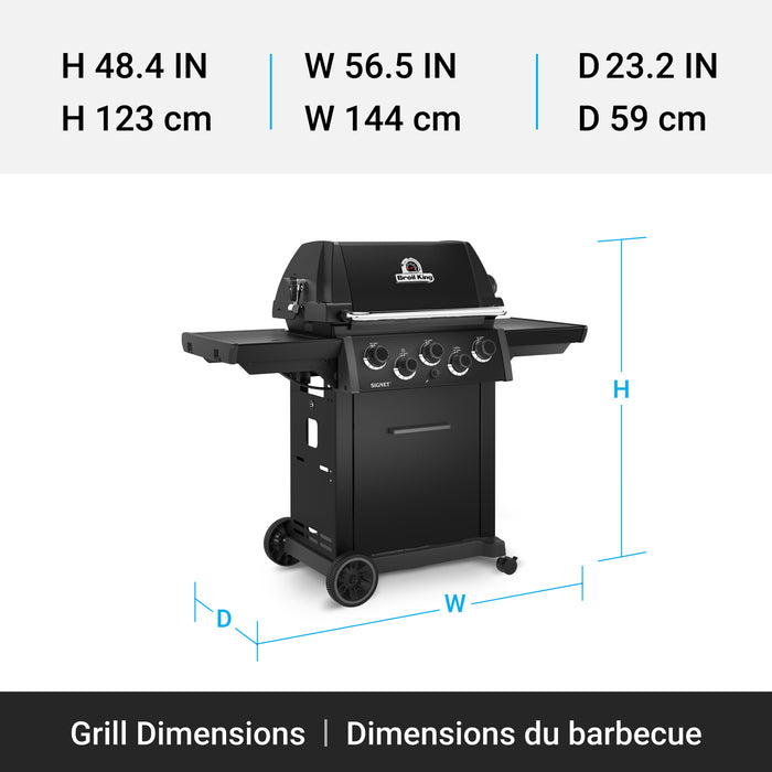 Broil King Signet 390 Shadow 3-Burner 40,000-BTU Propane Gas BBQ - 844184 Grill
