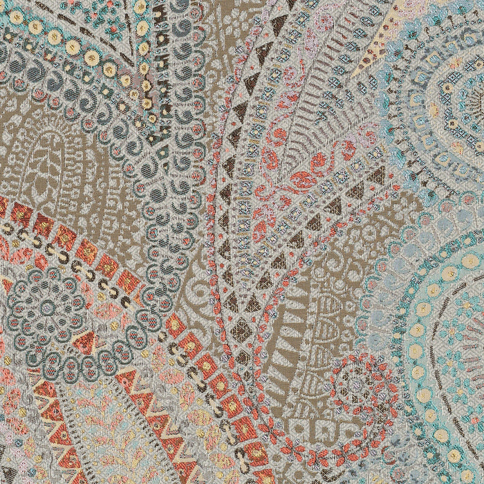 Made in Canada Customizable Sofa Lab The Curve 31\" Fabric Ottoman - Eden Multicolour