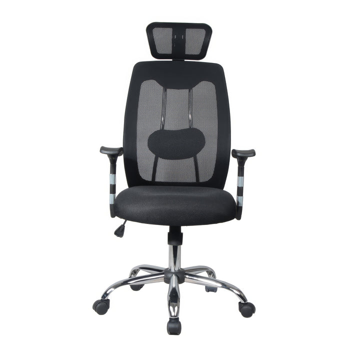 Tygerclaw Ergonomic High Back Mesh Office Chair with Headrest - Black
