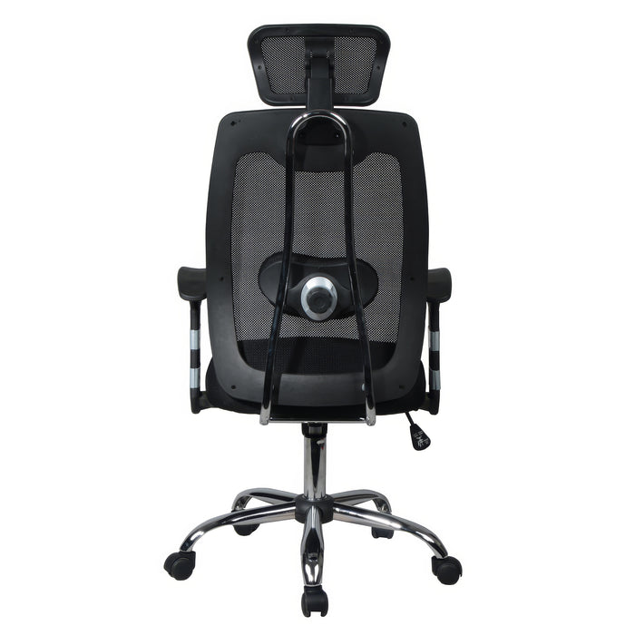 Tygerclaw Ergonomic High Back Mesh Office Chair with Headrest - Black