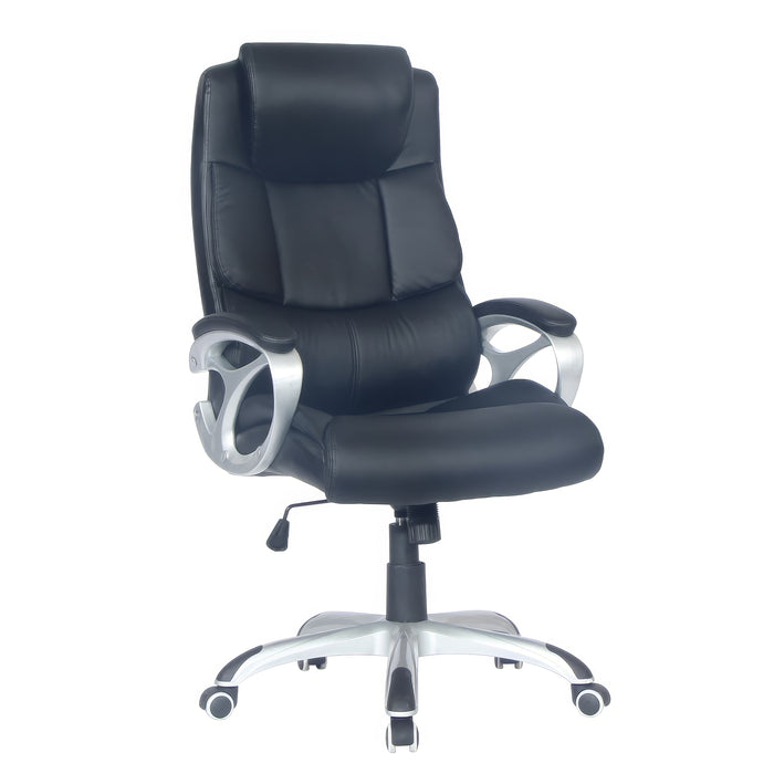 Tygerclaw 32\" Executive High Back PU Leather Office Chair - Black