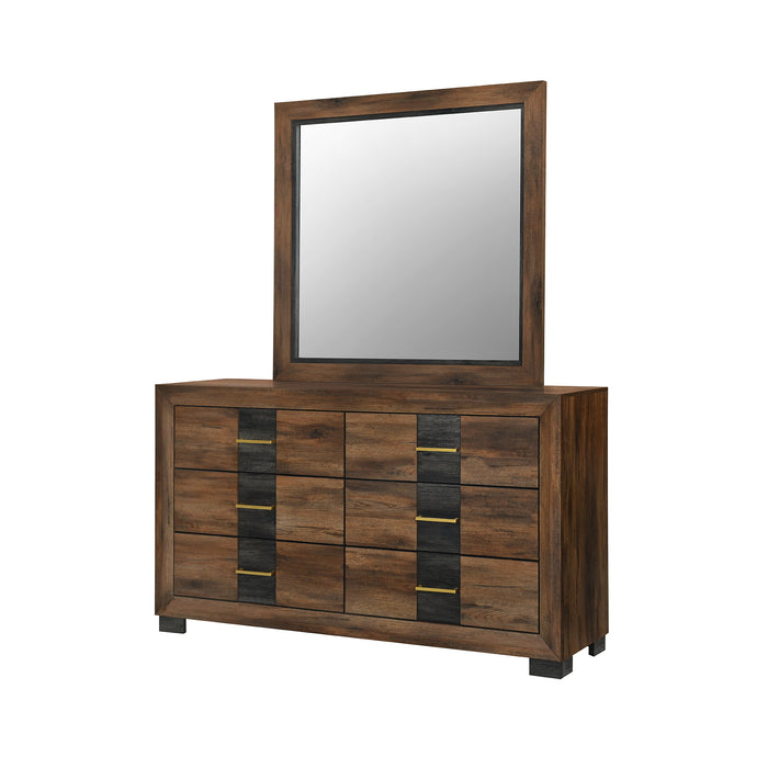 Titanium Bedroom Dresser Mirror – Brown
