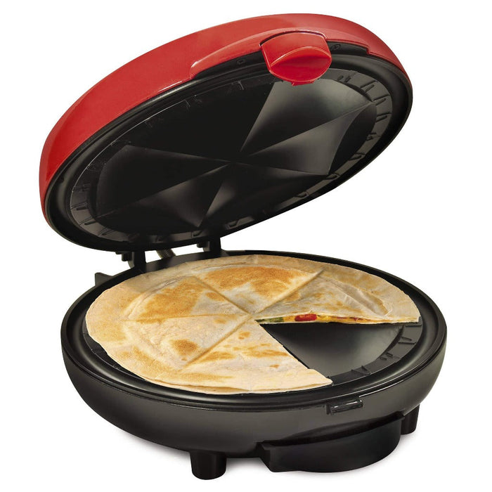 Nostalgia Taco Tuesday Deluxe 8-Inch 6-Wedge Electric Quesadilla Maker - TCTEQM8RD