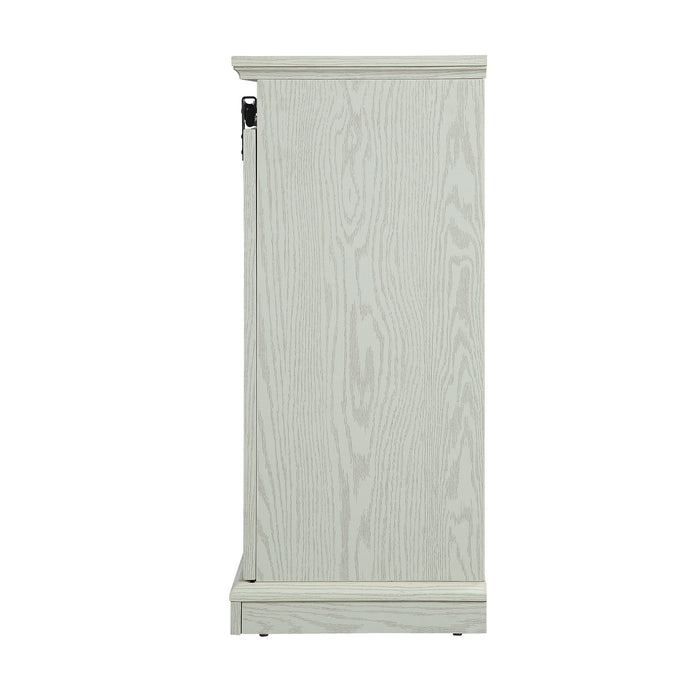 Manhattan Comfort Myrtle 60\" TV Stand with 2 Sliding Doors - Cream Oak