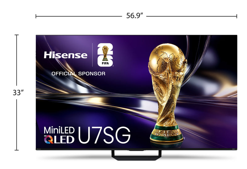 Hisense 65\" U7SG Mini-LED QLED 4K UHD AI Anti-Glare TV (65U7SG) - 2026 Model