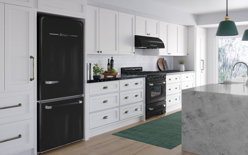 Classic Retro by Unique 18 cu.ft. Frost-Free Bottom Freezer Refrigerator - UGP-510L B AC