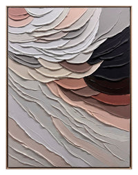 Melody Hand-Painted Heavy Textured Wall Art with Board – 36